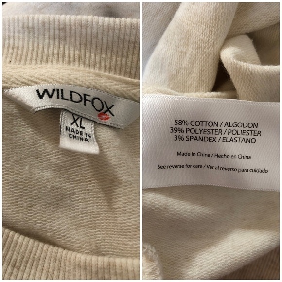 WILDFOX Lip Graphic Print Pullover Size XL - Picture 4 of 4